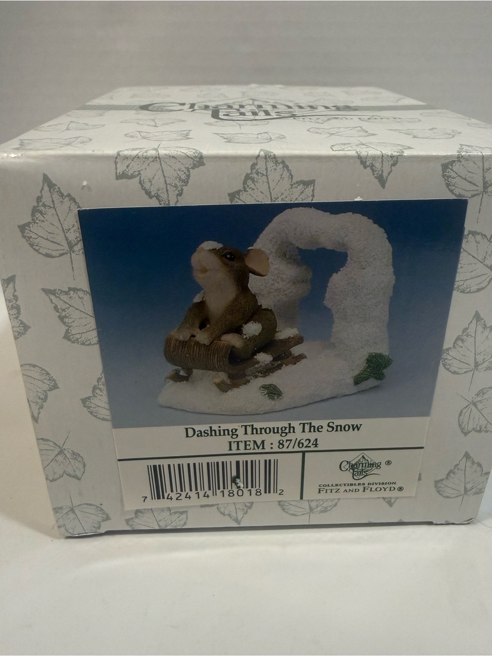 Charming Tails Dashing Through The Snow 87/624 Fitz Floyd Mouse Sled w/ Box